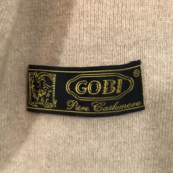 Gobi Cashmere Classic Knit Scarf Oatmeal/Khaki - Picture 4 of 9